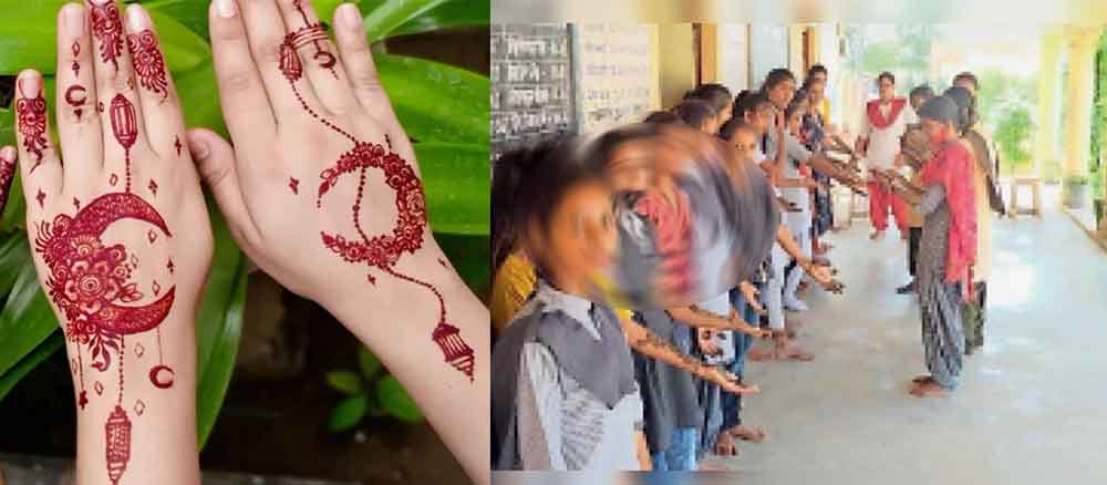 झारखंड-चिरकुंडा में मेहंदी लगाकर स्कूल पहुंचीं 50 लड़कियां, महिला टीचर ने क्लास से भगाया