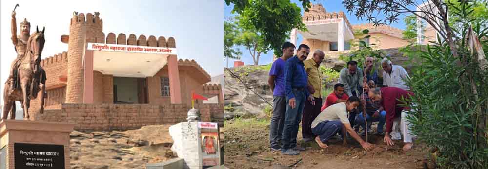राजस्थान-अजमेर में सिंध के नक़्शे और वृक्षों पर बांधे रक्षासूत्र, सिन्धुपति महाराजा दाहरसेन की मनाई जयंती