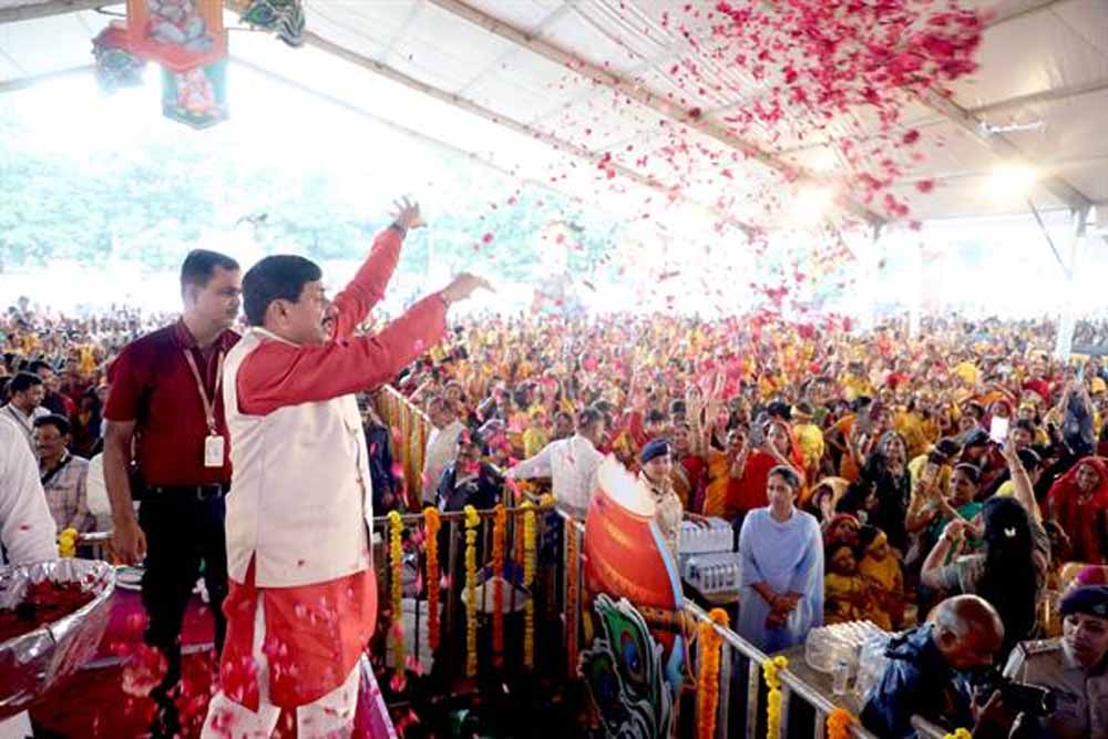 भगवान श्रीकृष्ण के आदर्शों और सिद्धांतों के प्रसार के लिये हर विकासखण्ड के एक गाँव को “बरसाना” के रूप में किया जायेगा विकसित – मुख्यमंत्री डॉ. यादव