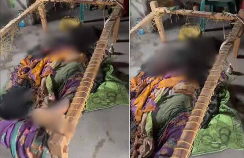 बलरामपुर जिले में हैरतअंगेज मामला, खाट पर सोरही महिला जली, जांच में जुटी पुलिस