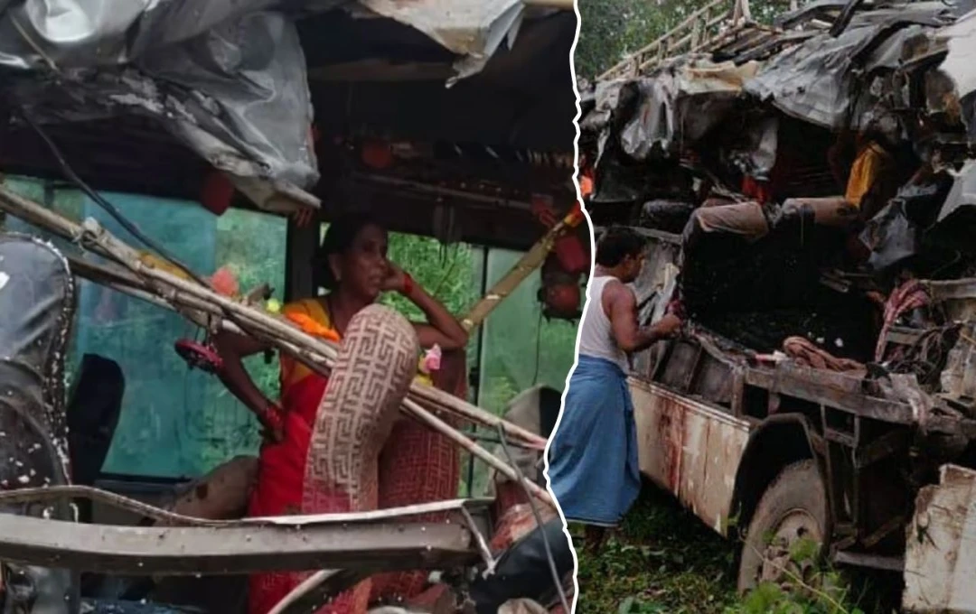 देवघर में कावड़ियों की बस-ट्रक भिड़ंत, 18 मृत