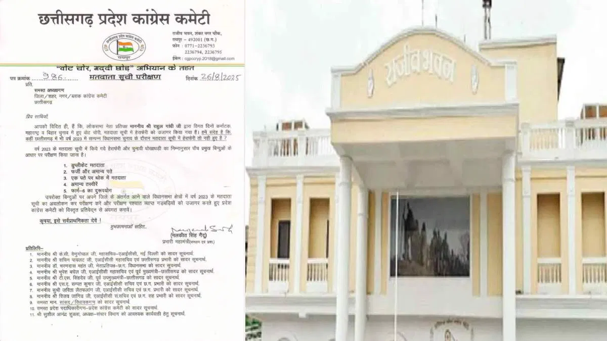 छत्तीसगढ़ कांग्रेस शुरू करेगी फर्जी वोटरों की पहचान अभियान