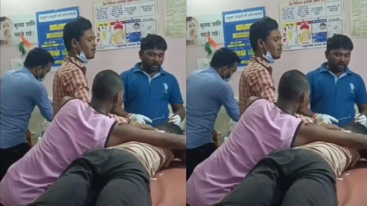 सरकारी अस्पताल में एंबुलेंस ड्राइवर ने मरीज को टांका