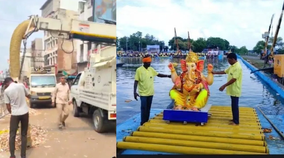 रायपुर में 5931 गणेश प्रतिमाओं का विसर्जन संपन्न हुआ