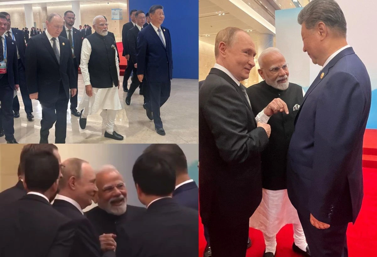 SCO मंच पर मोदी-जिनपिंग-पुतिन की मजबूत दोस्ती