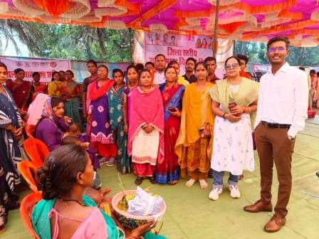 ग्राम चेमा शिविर में गोदभराई अन्नप्राशन आयोजित