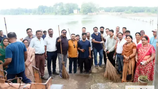 सेवा संकल्प अभियान के तहत दुर्ग में जल संरक्षण